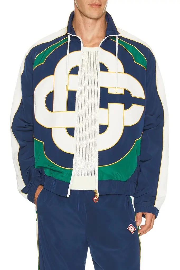 Applique Colour Block Windbreaker Jacket Applique Colour Block Windbreaker Jacket