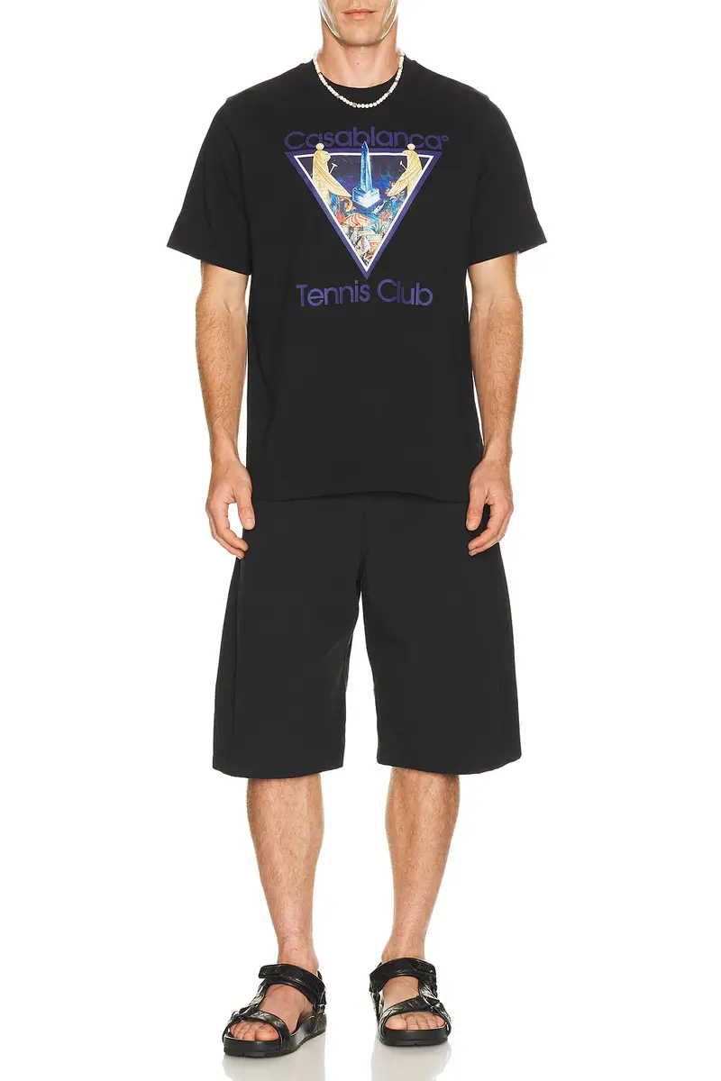 Casablanca Monde Perdu Tennis Club Icon Printed Classic T-shirt | Thumbnail 3