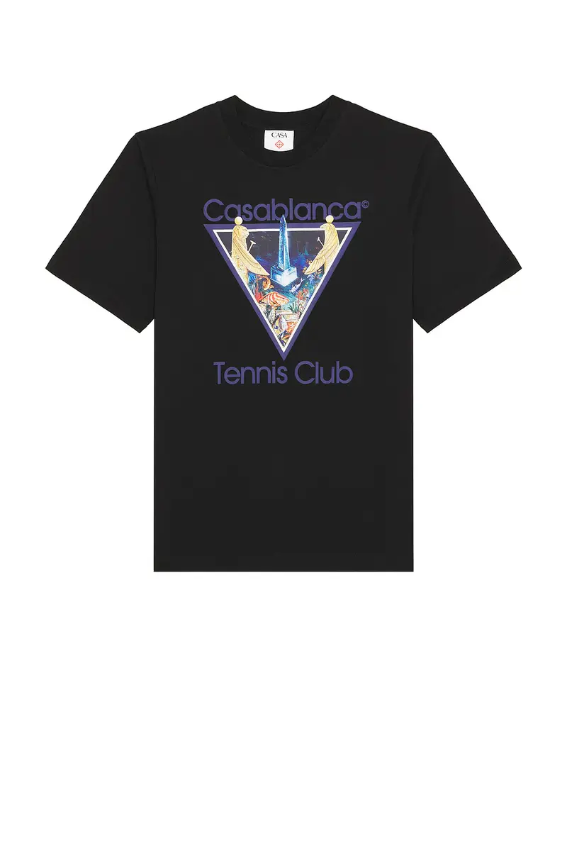 Casablanca Monde Perdu Tennis Club Icon Printed Classic T-shirt | Thumbnail 4