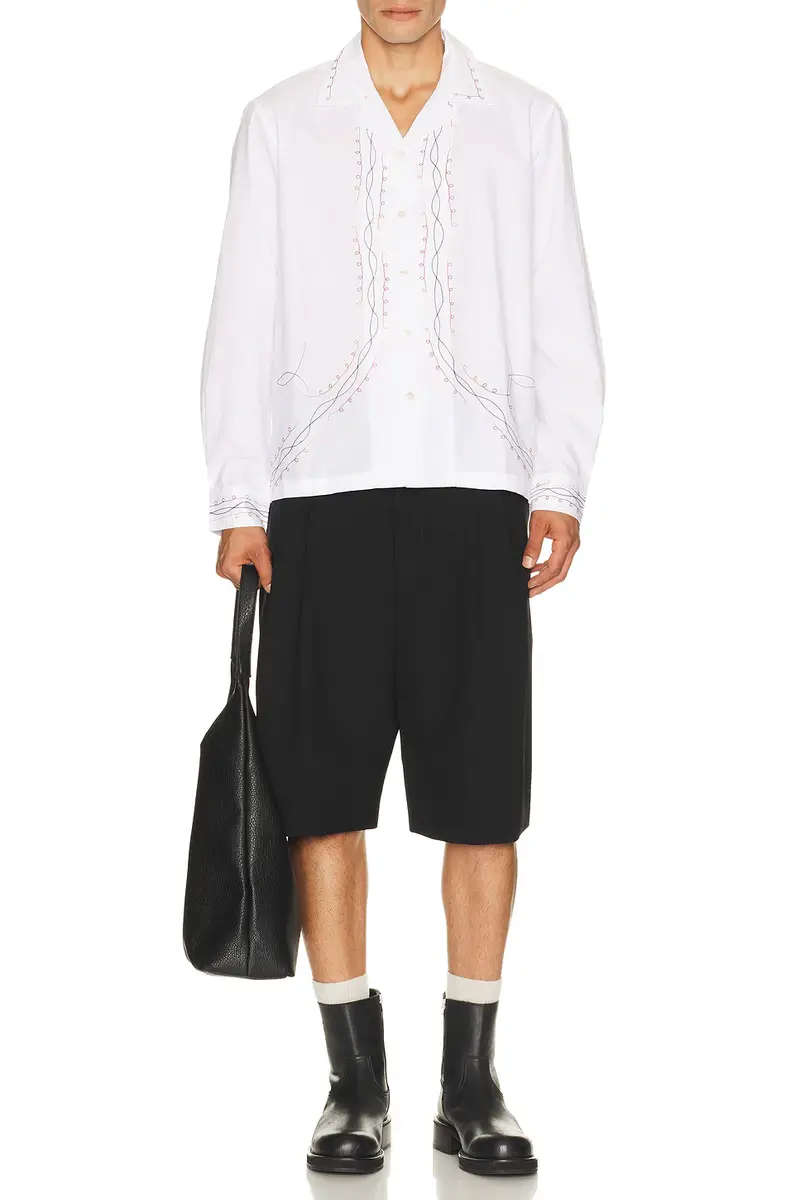 BODE Looped Chainstitch Long Sleeve Shirt | Thumbnail 3 BODE Looped Chainstitch Long Sleeve Shirt | Thumbnail 3