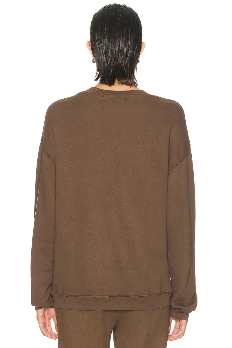 ÉTERNE Oversized French Terry V Neck Sweatshirt | Thumbnail 3 ÉTERNE Oversized French Terry V Neck Sweatshirt | Thumbnail 3