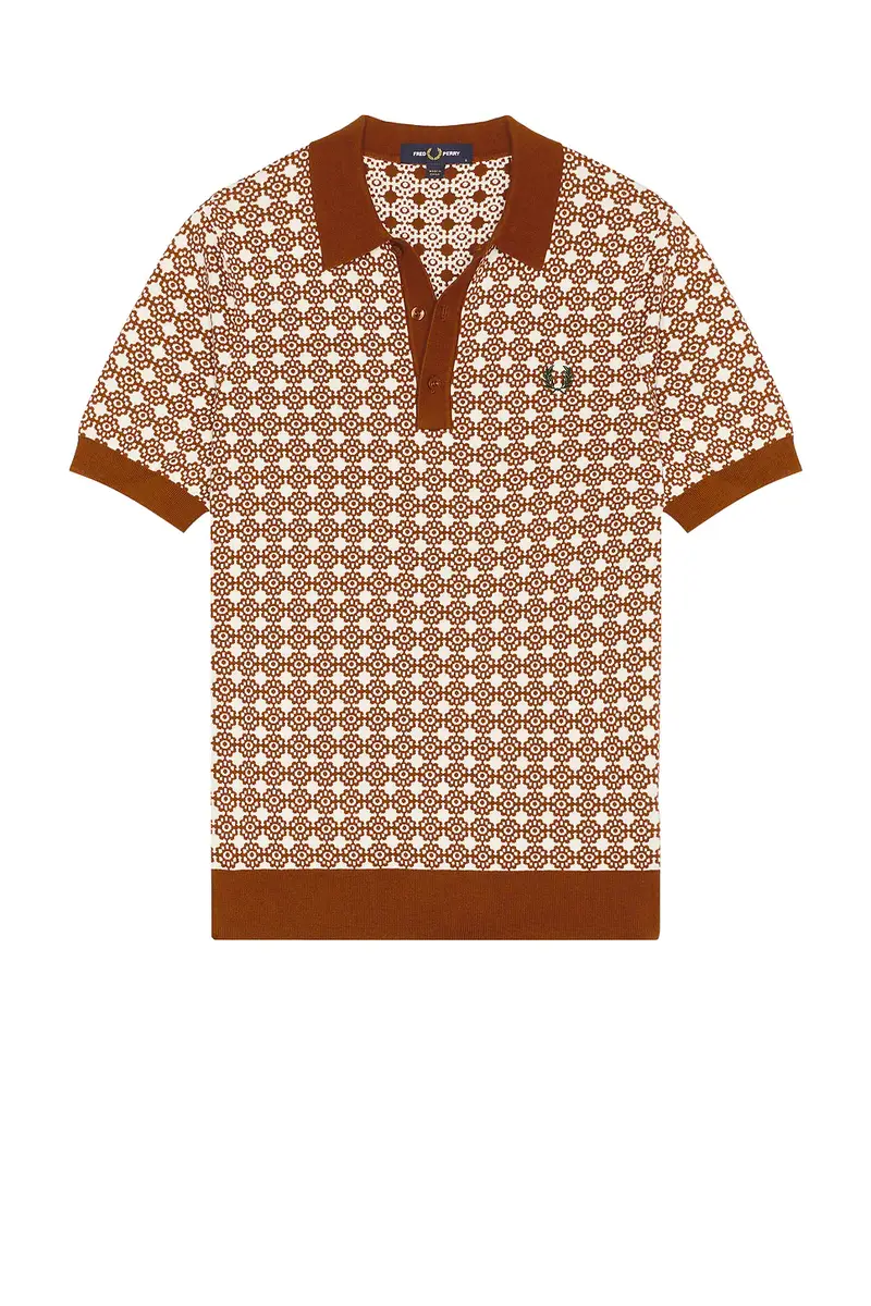 Fred Perry Floral Jacquard Polo | Thumbnail 4 Fred Perry Floral Jacquard Polo | Thumbnail 4