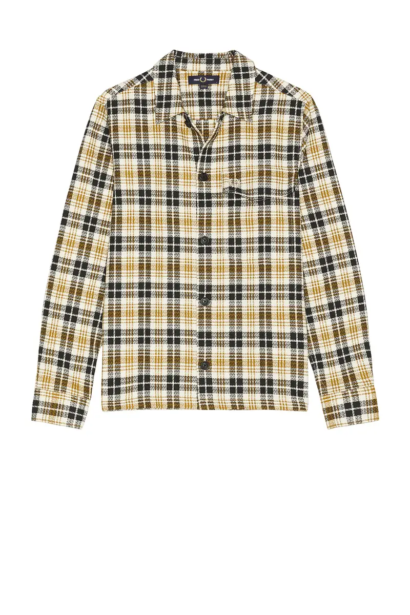 Fred Perry Textured Check Overshirt | Thumbnail 4 Fred Perry Textured Check Overshirt | Thumbnail 4