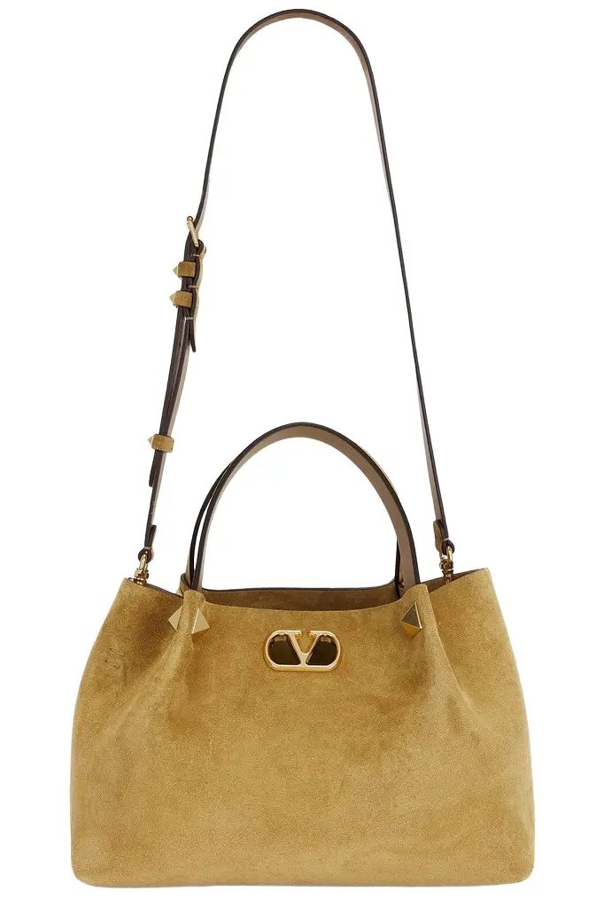 V Logo Signature Small Tote Bag