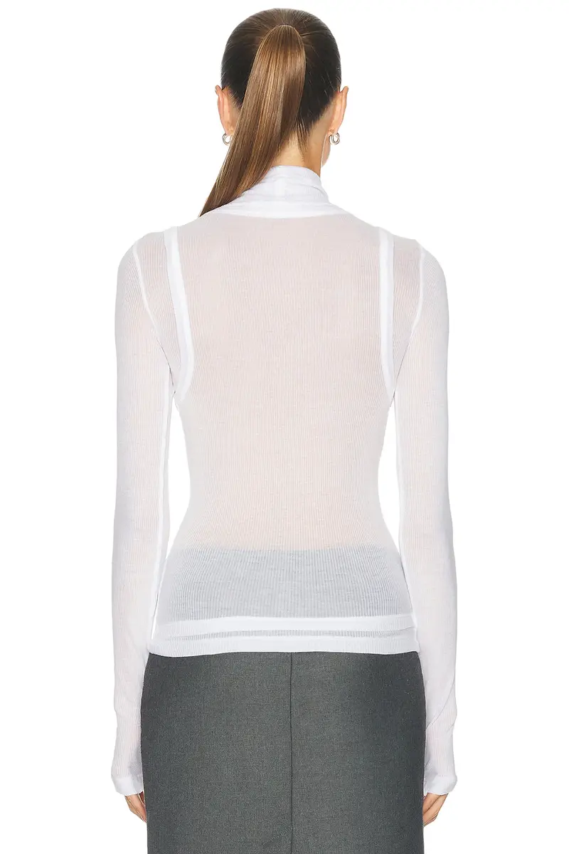 Helmut Lang Layer Long Sleeve Neck Sheer | Thumbnail 3 Helmut Lang Layer Long Sleeve Neck Sheer | Thumbnail 3