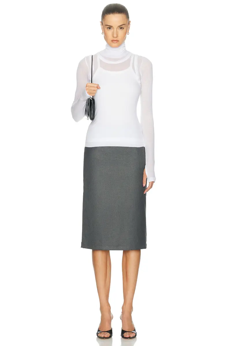 Helmut Lang Layer Long Sleeve Neck Sheer | Thumbnail 4 Helmut Lang Layer Long Sleeve Neck Sheer | Thumbnail 4