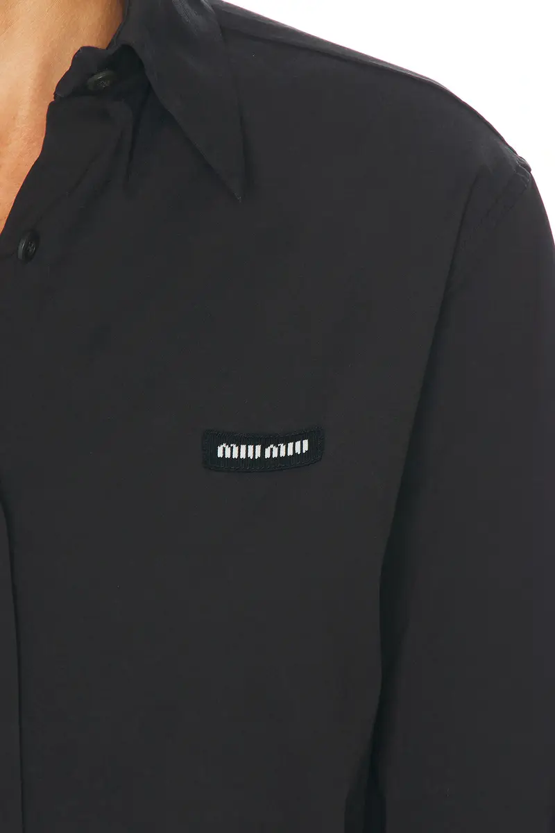 Miu Miu Popeline Stretch Washed Shirt | Thumbnail 5 Miu Miu Popeline Stretch Washed Shirt | Thumbnail 5