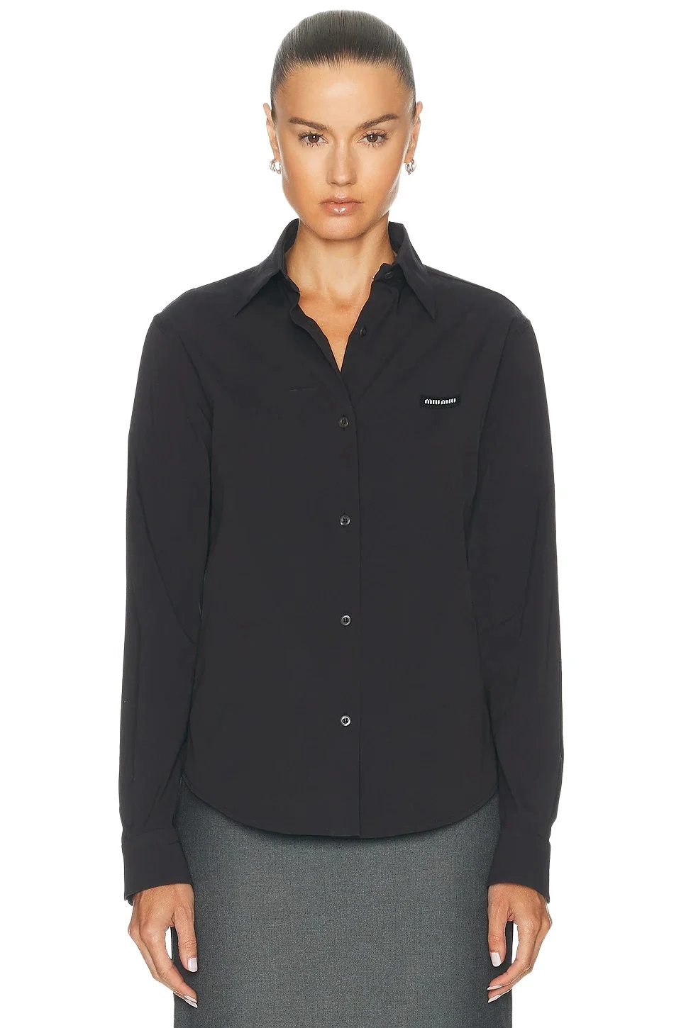 Miu Miu Popeline Stretch Washed Shirt