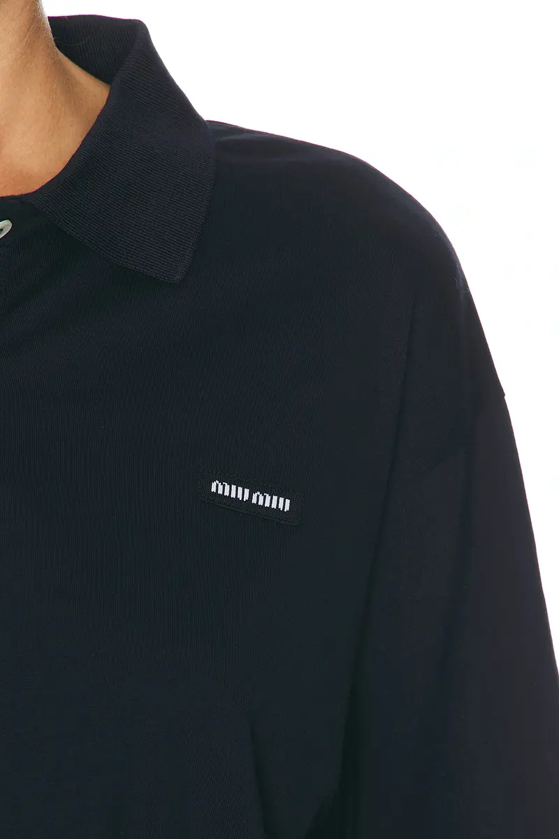 Miu Miu Jersey Polo Top | Thumbnail 5 Miu Miu Jersey Polo Top | Thumbnail 5