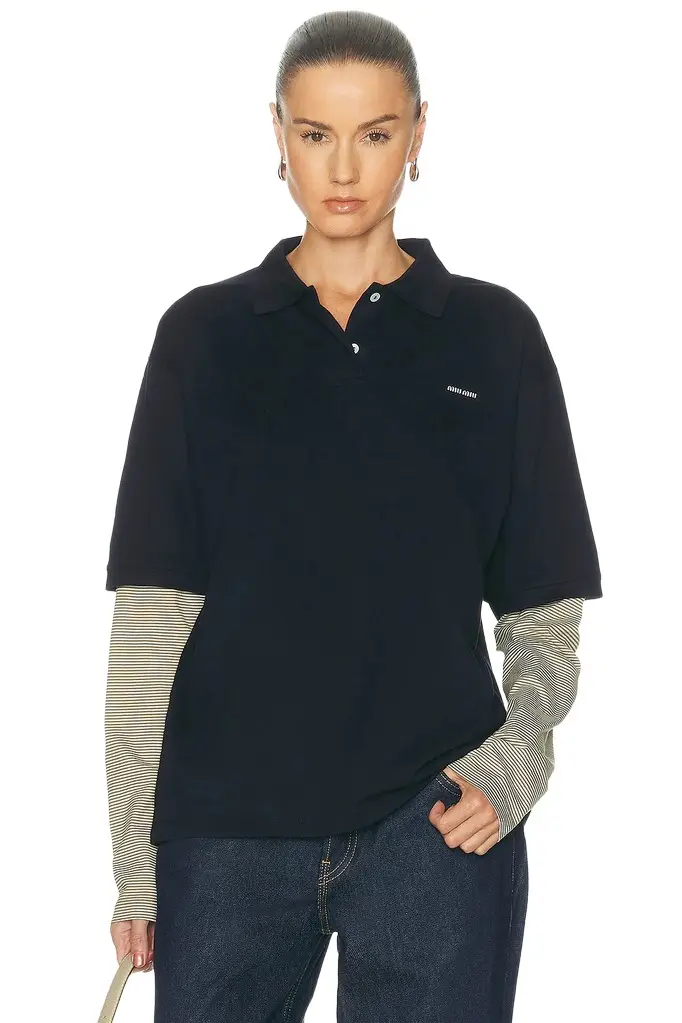 Jersey Polo Top Jersey Polo Top