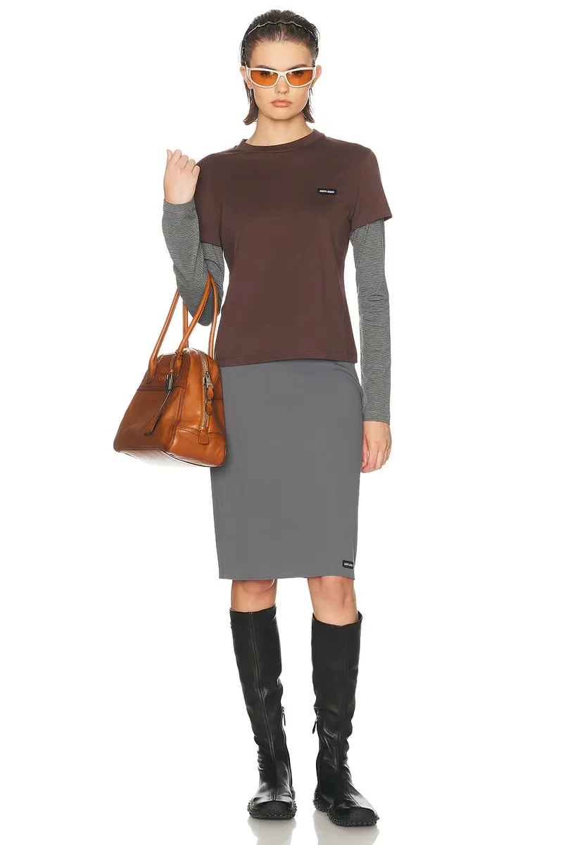 Miu Miu Jersey Top | Thumbnail 4 Miu Miu Jersey Top | Thumbnail 4
