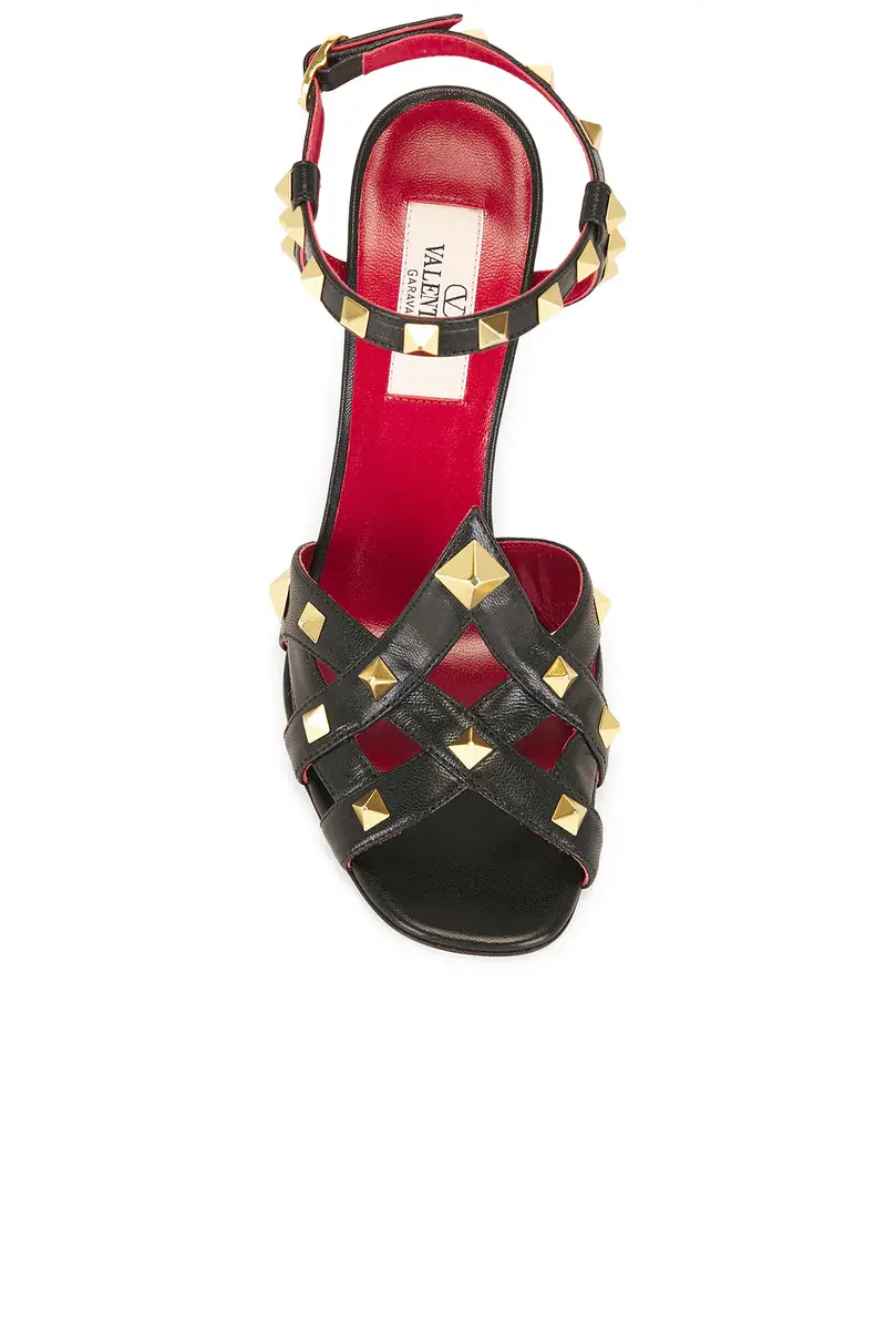 Valentino Garavani Studdy Brass Sandal | Thumbnail 4 Valentino Garavani Studdy Brass Sandal | Thumbnail 4