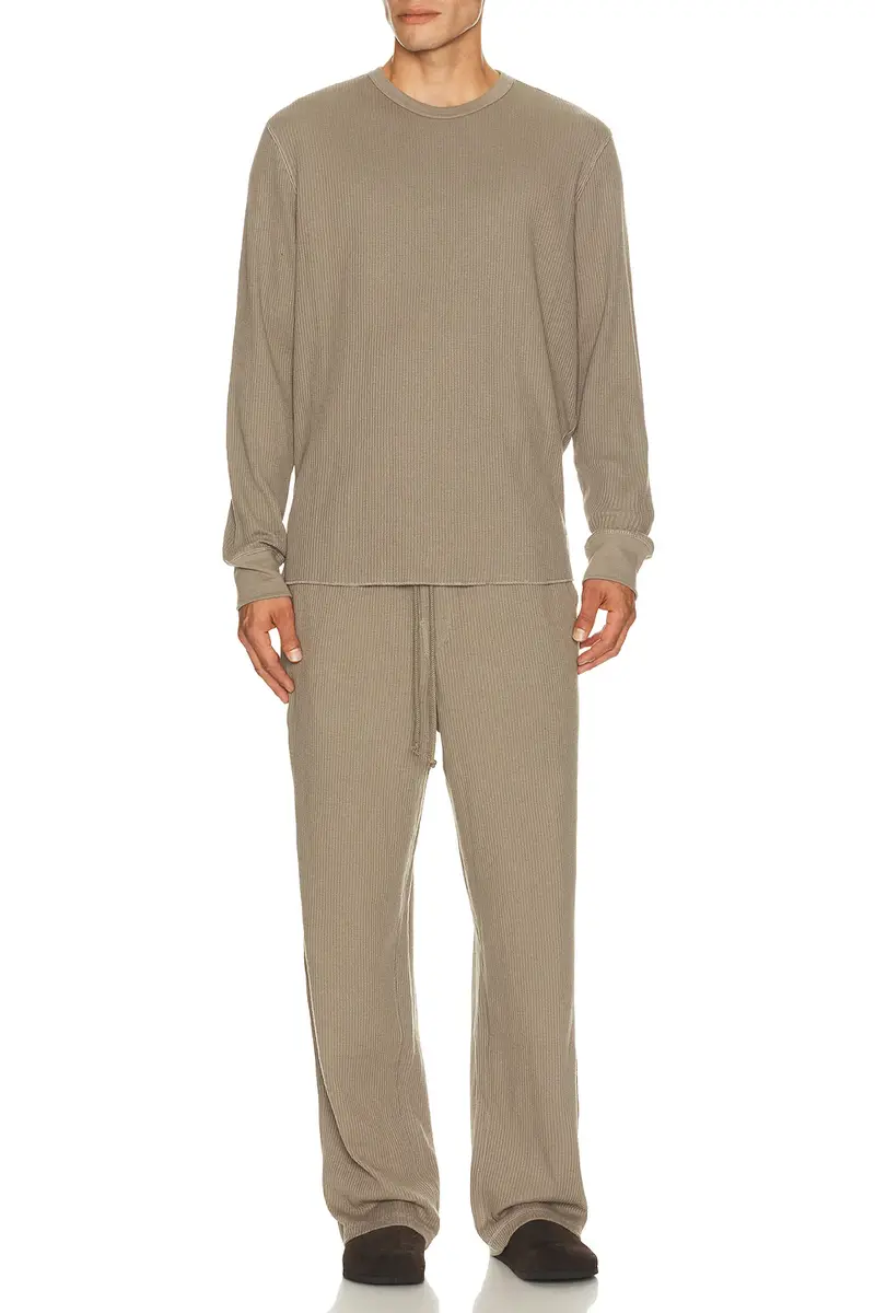 Skims Waffle Straight Leg Pant | Thumbnail 4