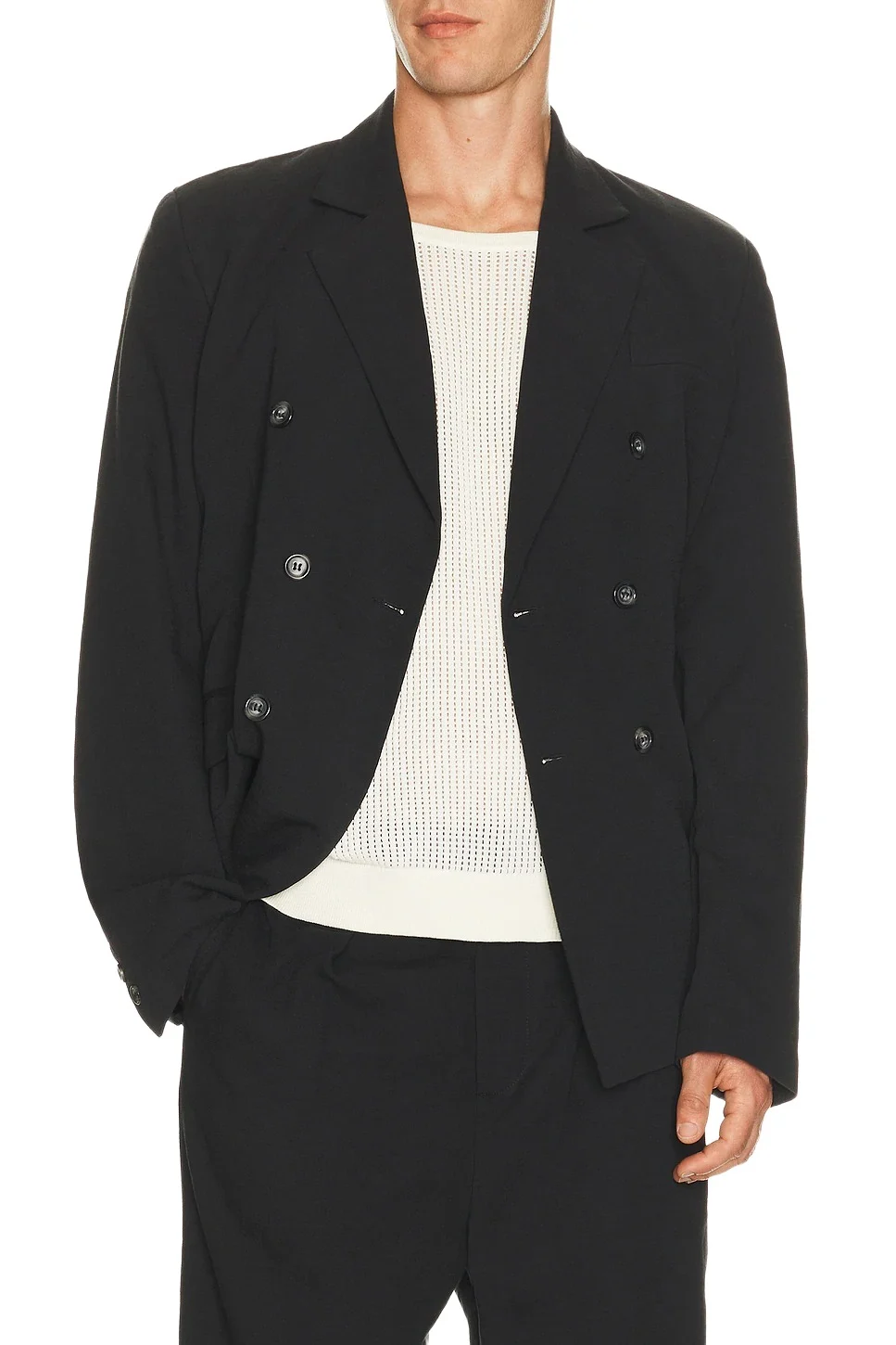 Double Breasted Wool Blazer