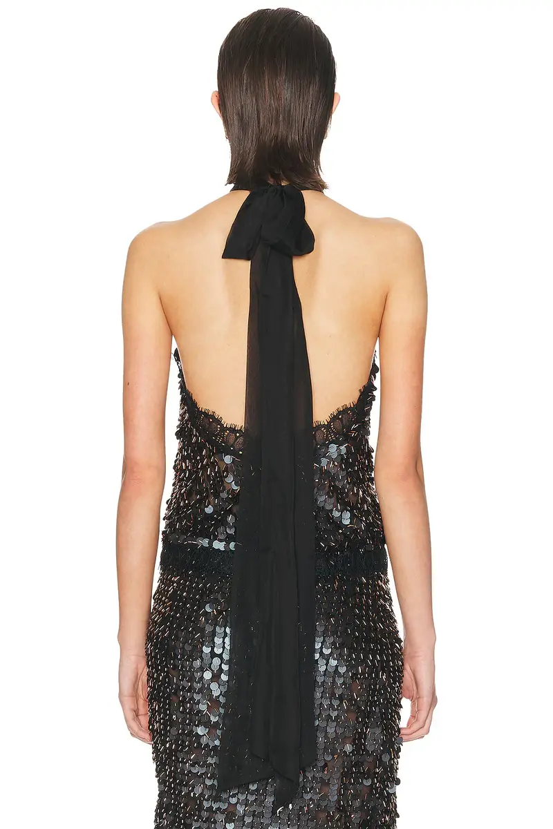 SIEDRÉS Darcy Sequin Embellished Lace Top | Thumbnail 3