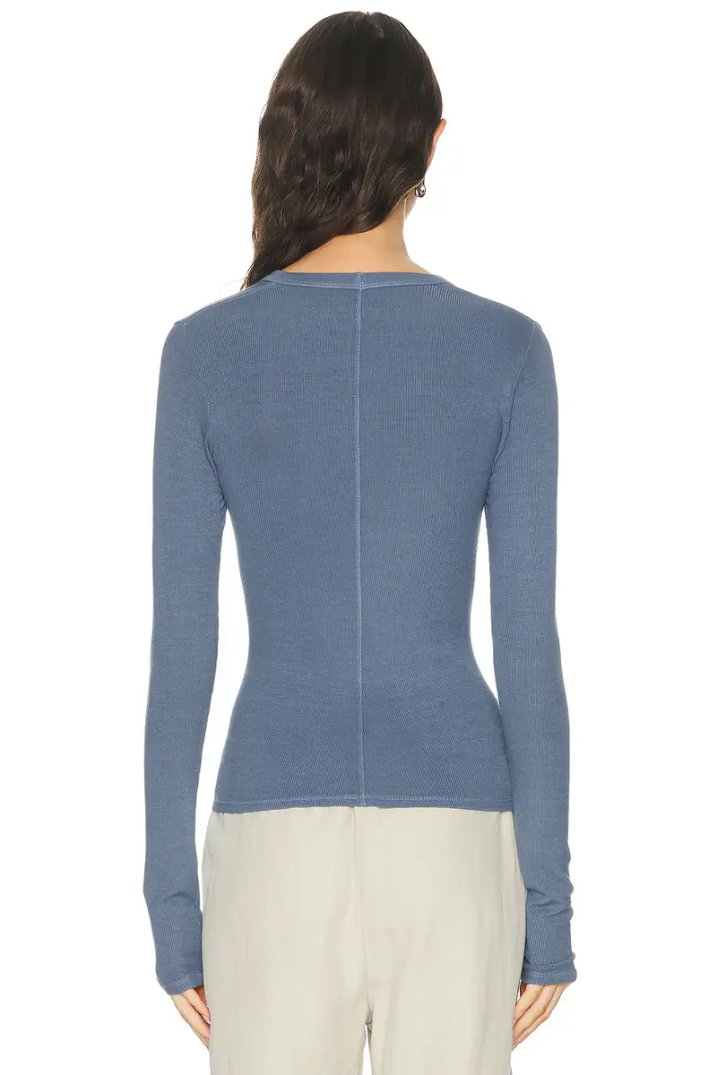 ENZA COSTA Silk Rib Essential U Long Sleeve Top | Thumbnail 3 ENZA COSTA Silk Rib Essential U Long Sleeve Top | Thumbnail 3