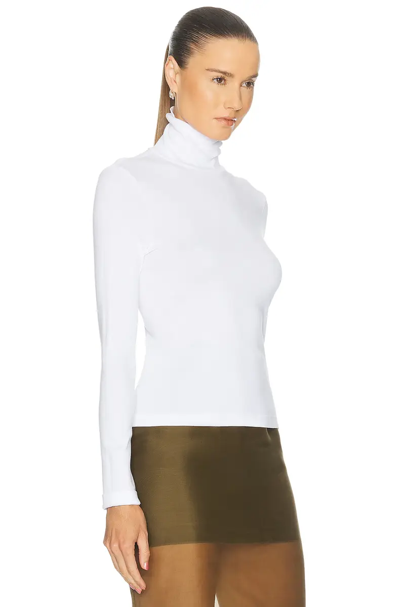 ENZA COSTA Supima Cotton New Classic Long Sleeve Turtleneck Top | Thumbnail 2 ENZA COSTA Supima Cotton New Classic Long Sleeve Turtleneck Top | Thumbnail 2