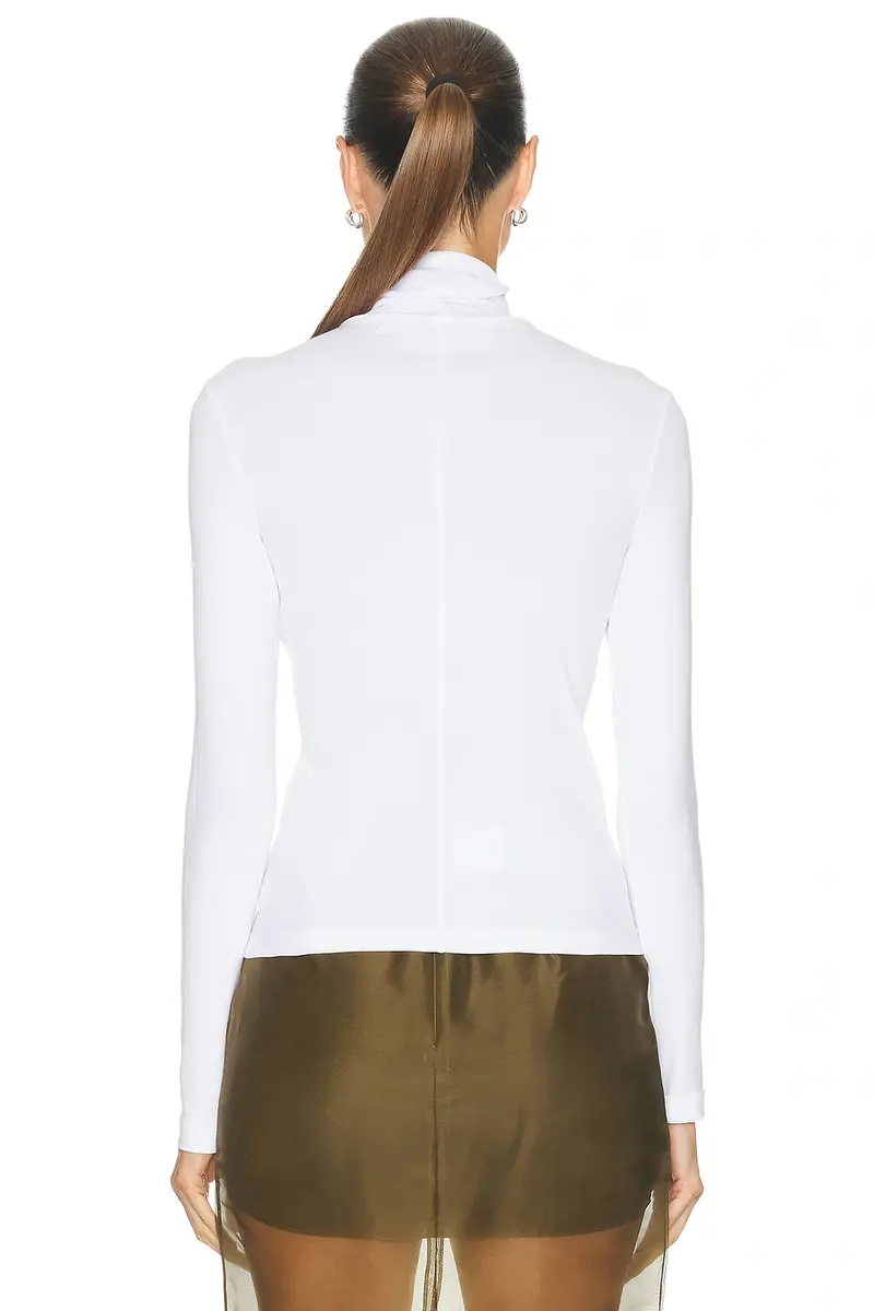 ENZA COSTA Supima Cotton New Classic Long Sleeve Turtleneck Top | Thumbnail 3 ENZA COSTA Supima Cotton New Classic Long Sleeve Turtleneck Top | Thumbnail 3