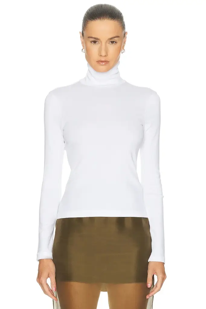Supima Cotton New Classic Long Sleeve Turtleneck Top