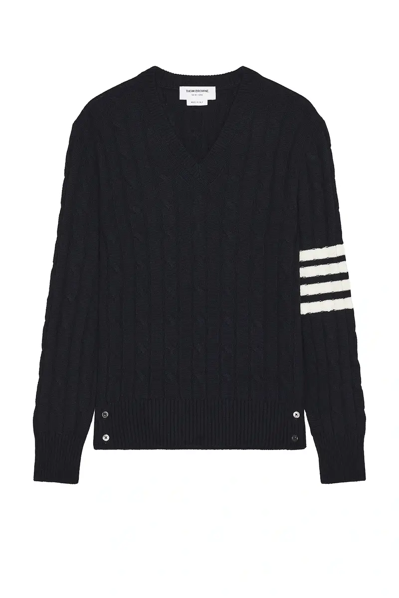 Thom Browne Cable Stitch Relaxed Fit Pullover | Thumbnail 5 Thom Browne Cable Stitch Relaxed Fit Pullover | Thumbnail 5