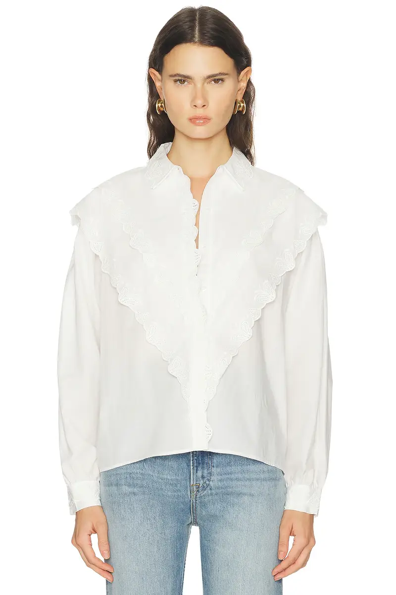 Frame The Poplin Equestrian Shirt | Thumbnail 2 Frame The Poplin Equestrian Shirt | Thumbnail 2