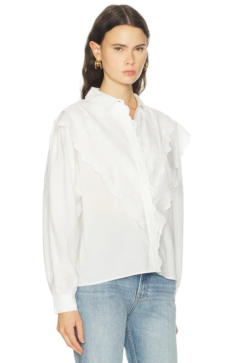 Frame The Poplin Equestrian Shirt | Thumbnail 3 Frame The Poplin Equestrian Shirt | Thumbnail 3