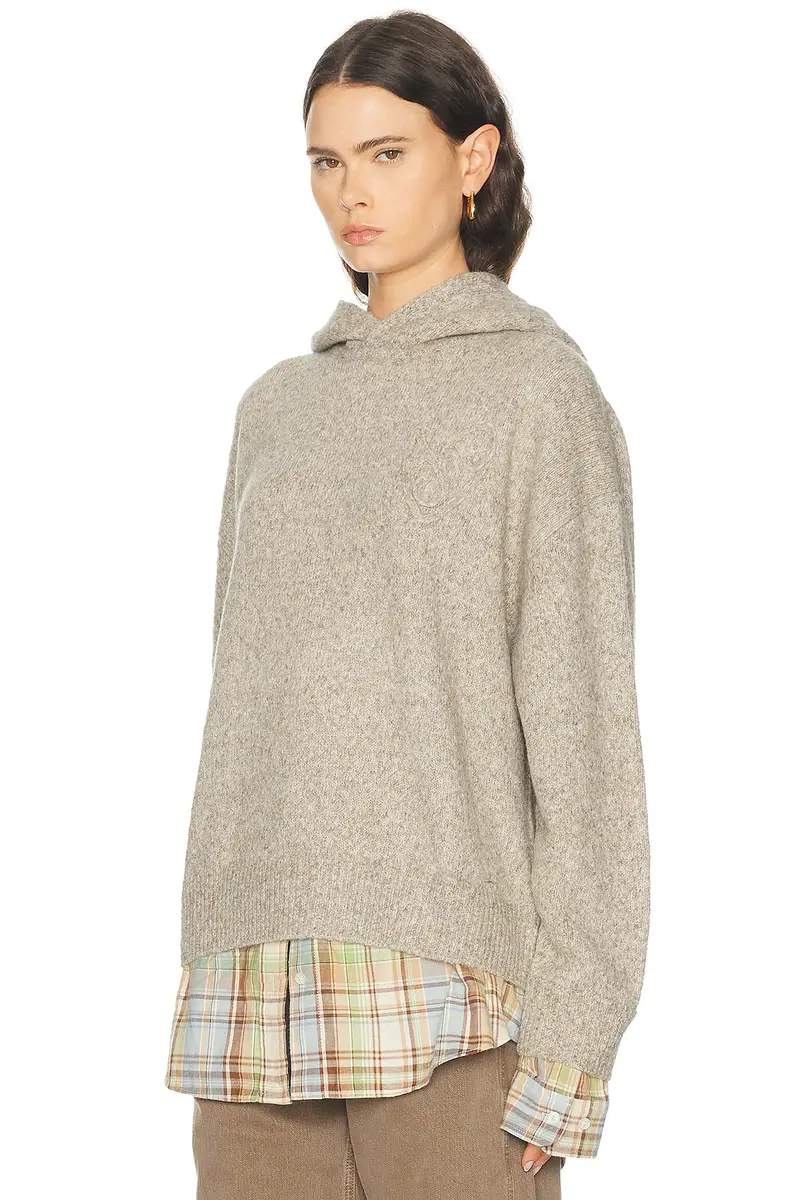 Acne Studios Krisp Hooded Flannel Sweater | Thumbnail 2 Acne Studios Krisp Hooded Flannel Sweater | Thumbnail 2
