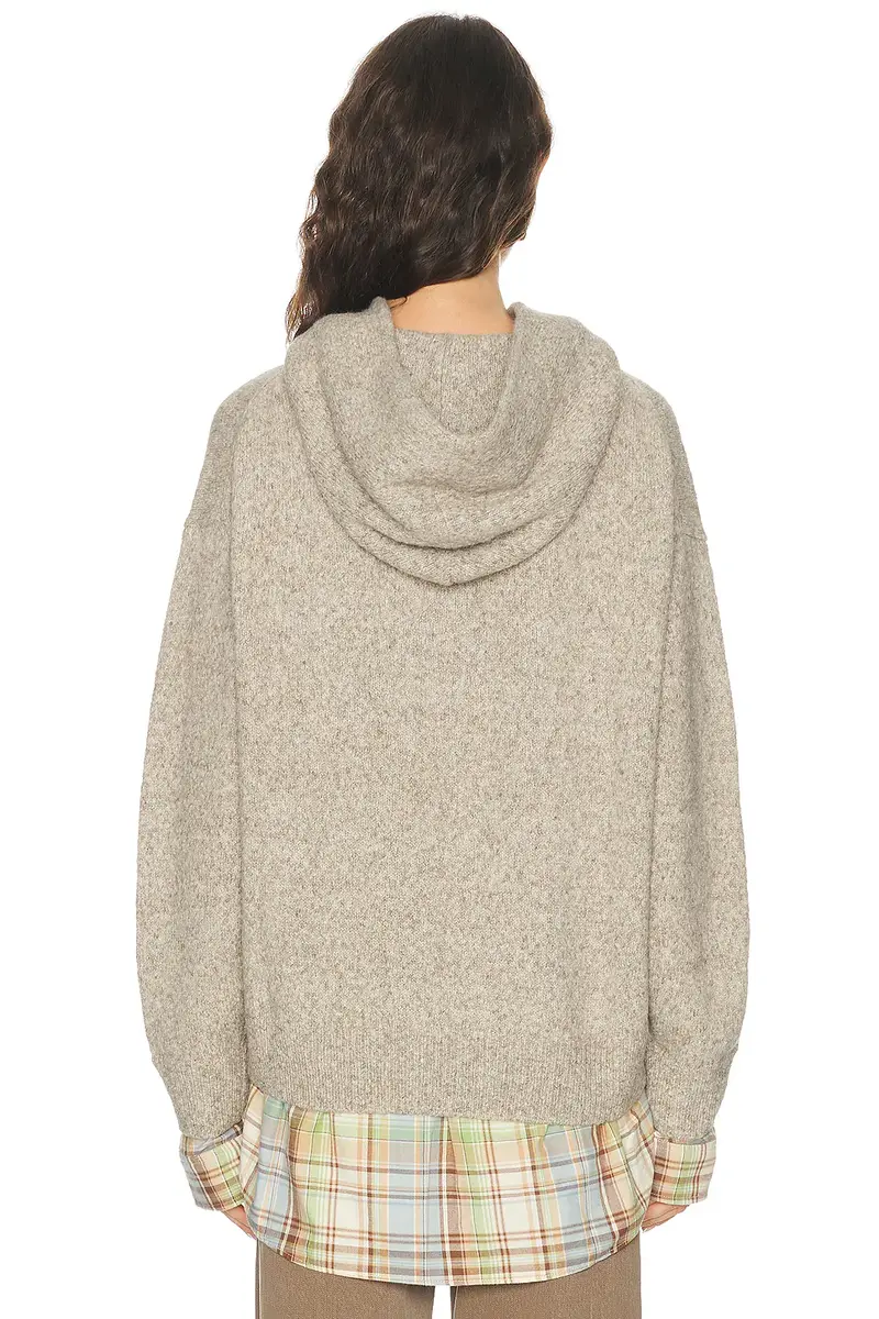 Acne Studios Krisp Hooded Flannel Sweater | Thumbnail 3 Acne Studios Krisp Hooded Flannel Sweater | Thumbnail 3