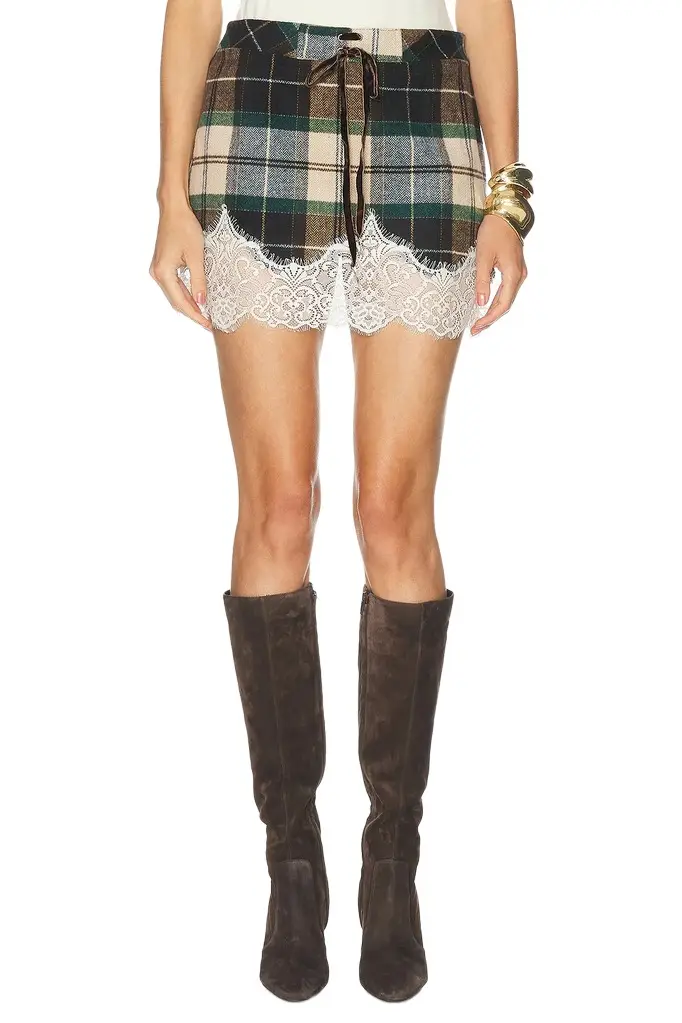 Witz Lace Trim Mini Skirt Witz Lace Trim Mini Skirt