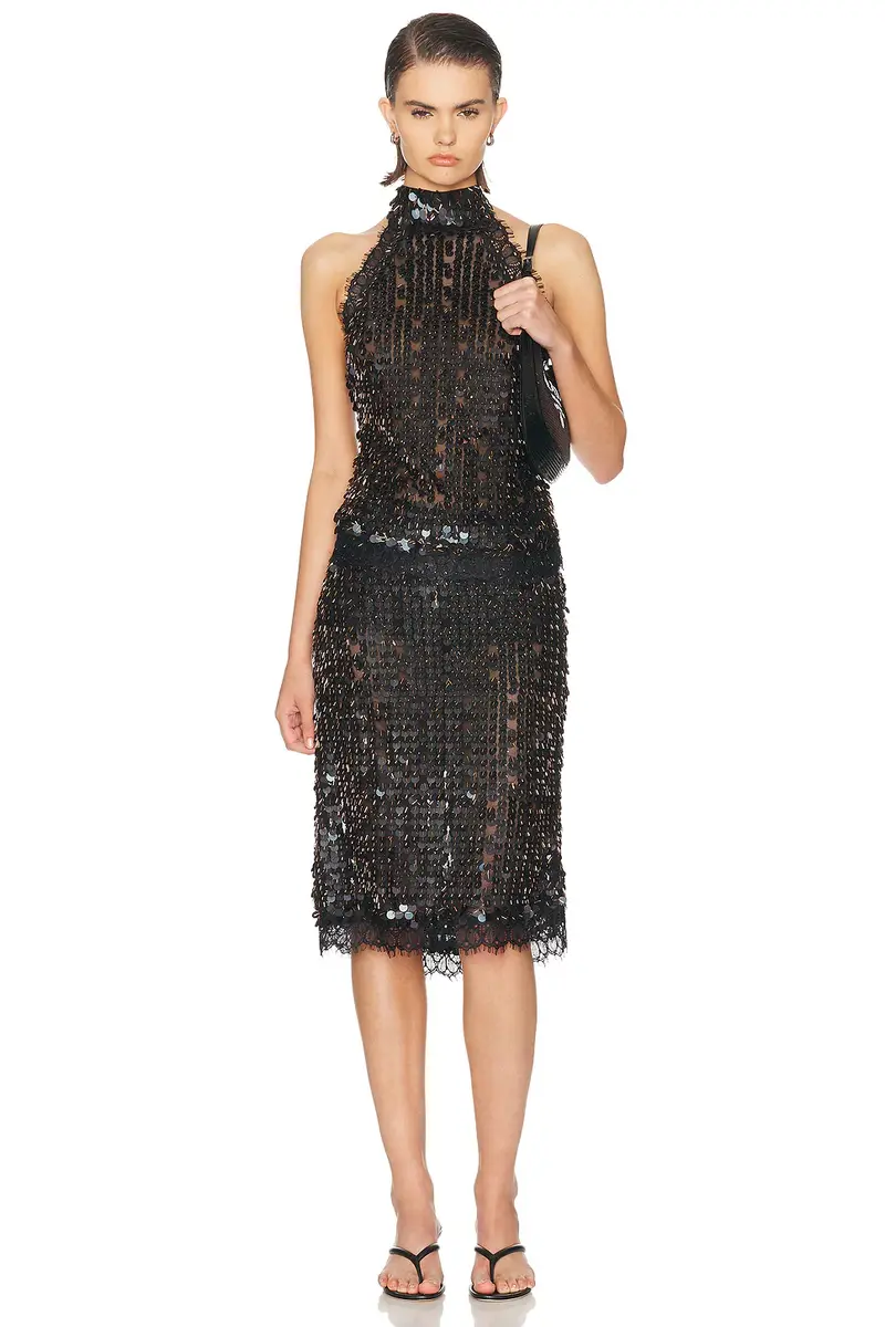 SIEDRÉS Helene Sequin Embellished Midi Skirt | Thumbnail 5 SIEDRÉS Helene Sequin Embellished Midi Skirt | Thumbnail 5
