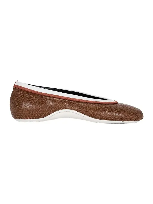 Dries Van Noten Foot Shaped Rubber Sole Ballerina Flat