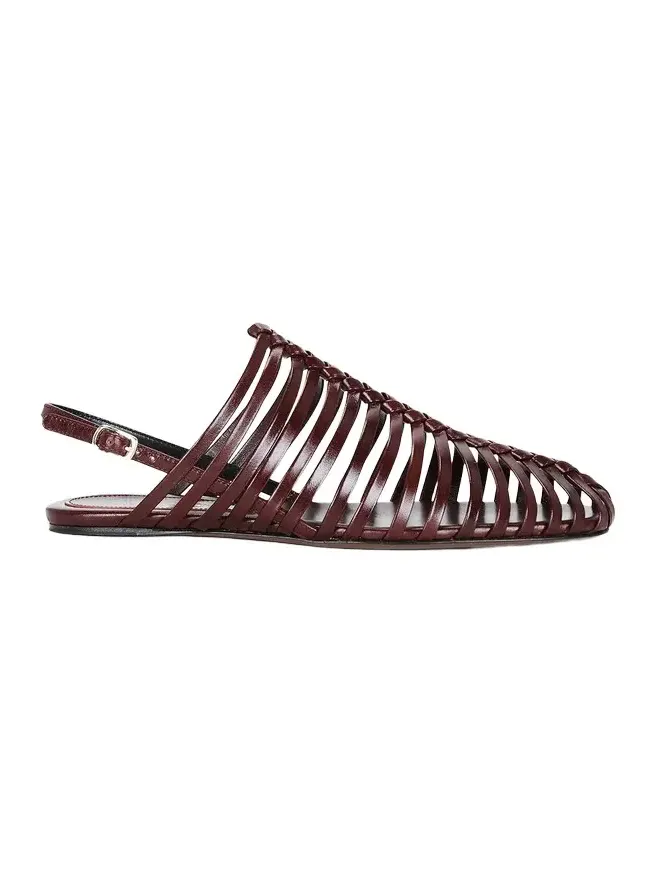 Dries Van Noten Flat Square Toe Open Ballerina Flat