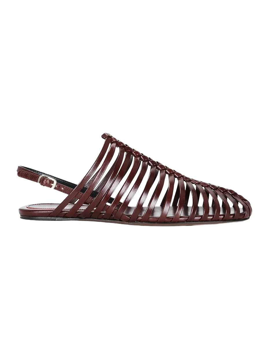 Flat Square Toe Open Ballerina Flat Flat Square Toe Open Ballerina Flat