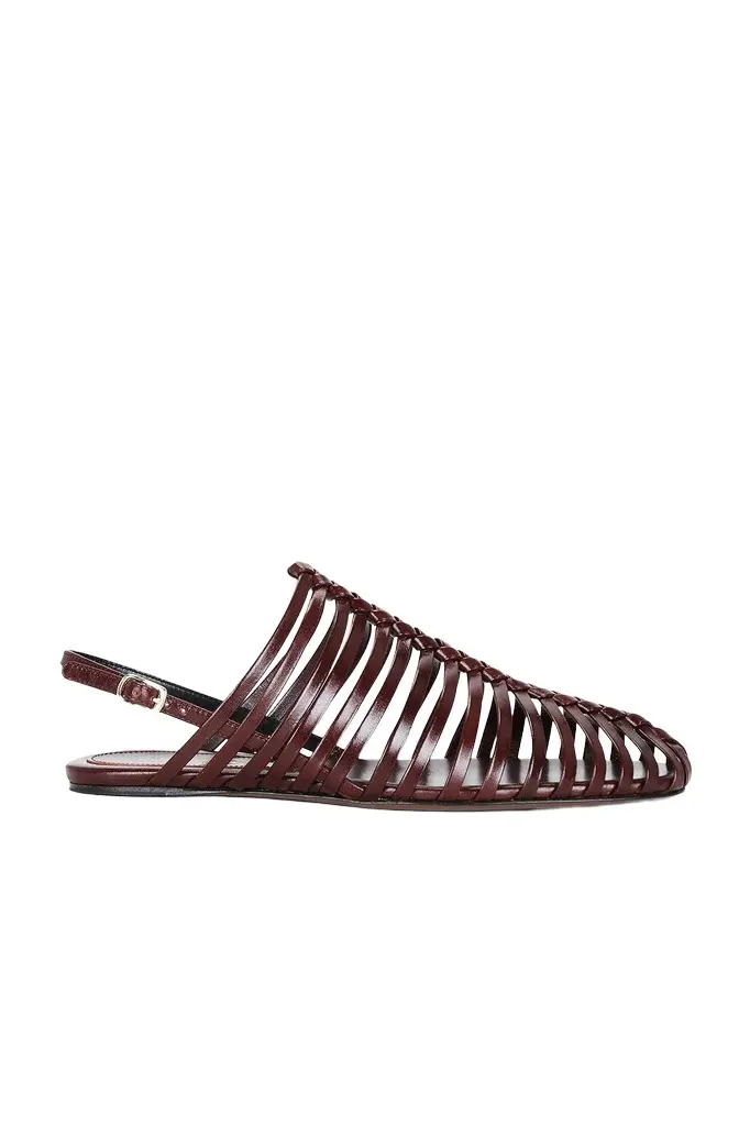 Dries Van Noten Flat Square Toe Open Ballerina Flat