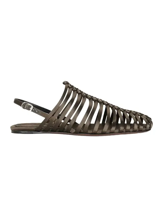 Dries Van Noten Flat Square Toe Open Ballerina Flat