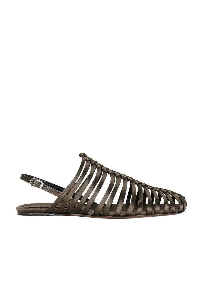 Dries Van Noten Flat Square Toe Open Ballerina Flat