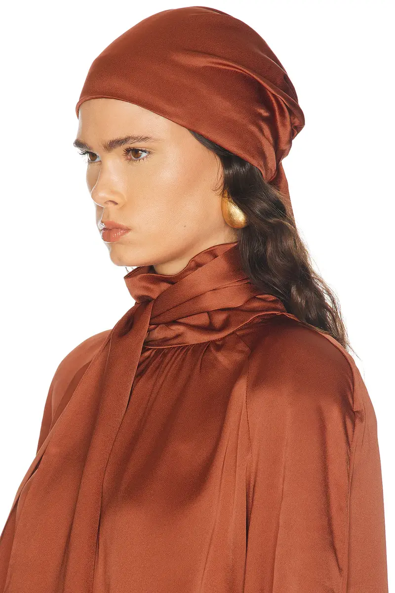 Rowen Rose Satin Head Foulard | Thumbnail 2