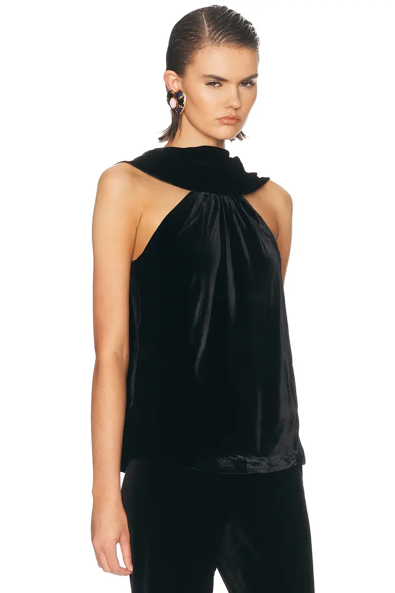 Simkhai Velvet Scarlette Cape Top | Thumbnail 2 Simkhai Velvet Scarlette Cape Top | Thumbnail 2