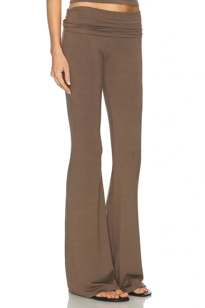 ÉTERNE Foldover Soft Jersey Flare Pant | Thumbnail 3 ÉTERNE Foldover Soft Jersey Flare Pant | Thumbnail 3