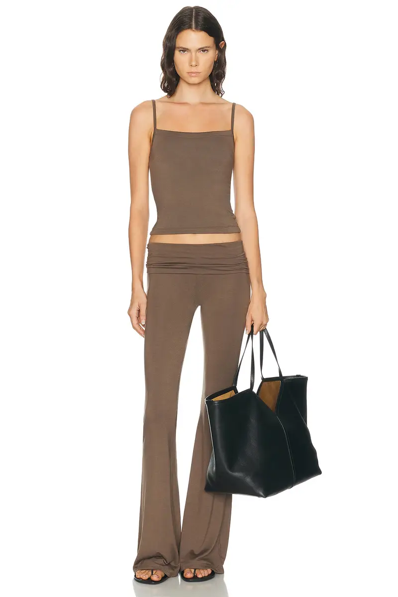 ÉTERNE Foldover Soft Jersey Flare Pant | Thumbnail 5 ÉTERNE Foldover Soft Jersey Flare Pant | Thumbnail 5