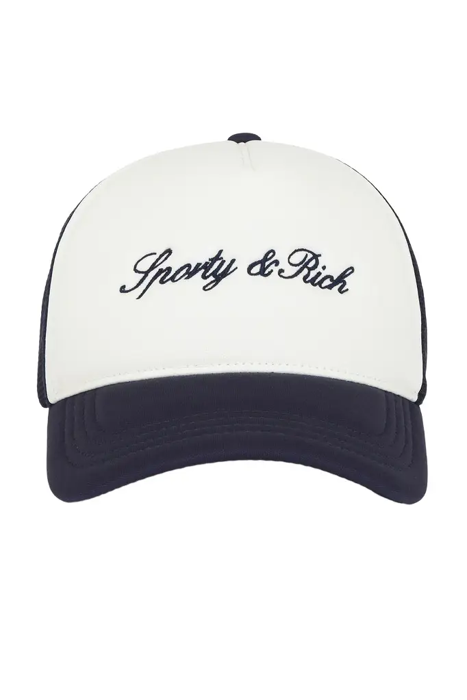 Sporty & Rich Signature Logo Trucker Hat