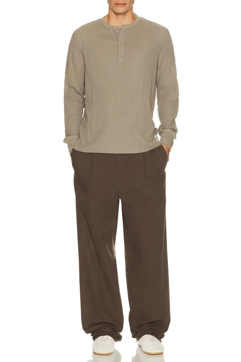 Skims Waffle Cropped Slim Henley | Thumbnail 3 Skims Waffle Cropped Slim Henley | Thumbnail 3