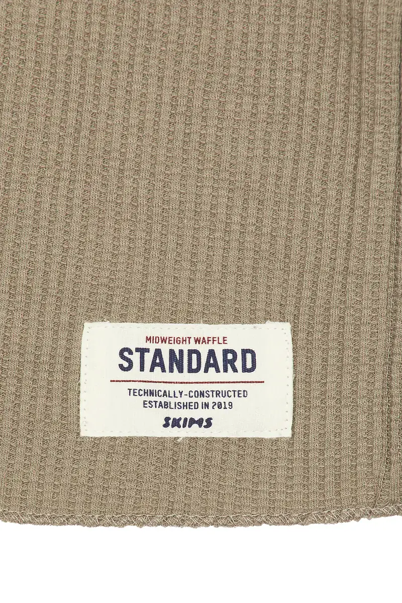 Skims Waffle Cropped Slim Henley | Thumbnail 5 Skims Waffle Cropped Slim Henley | Thumbnail 5