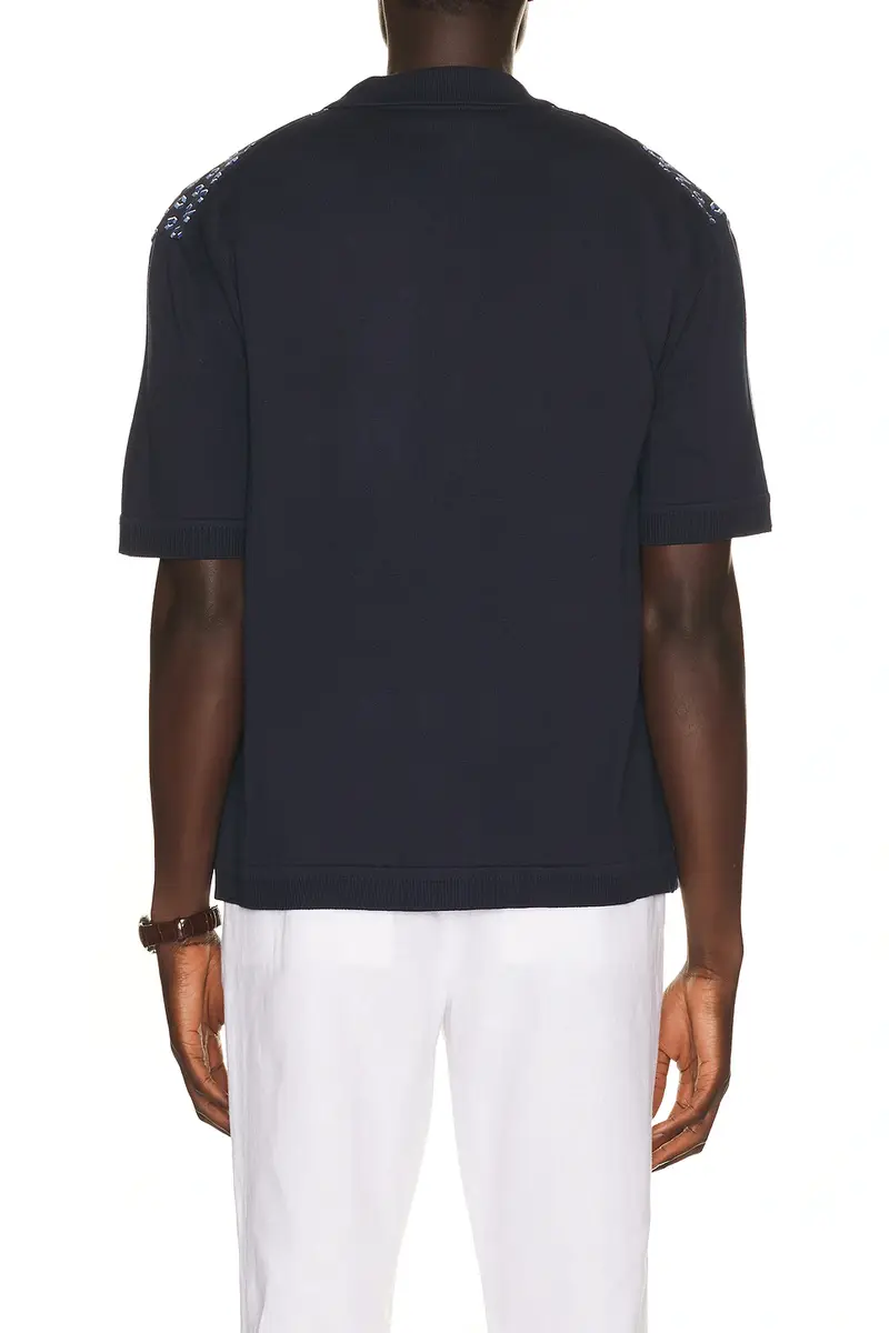 Ralph Lauren Purple Label Short Sleeve Shirt Woven Print Camp Collar | Thumbnail 2 Ralph Lauren Purple Label Short Sleeve Shirt Woven Print Camp Collar | Thumbnail 2