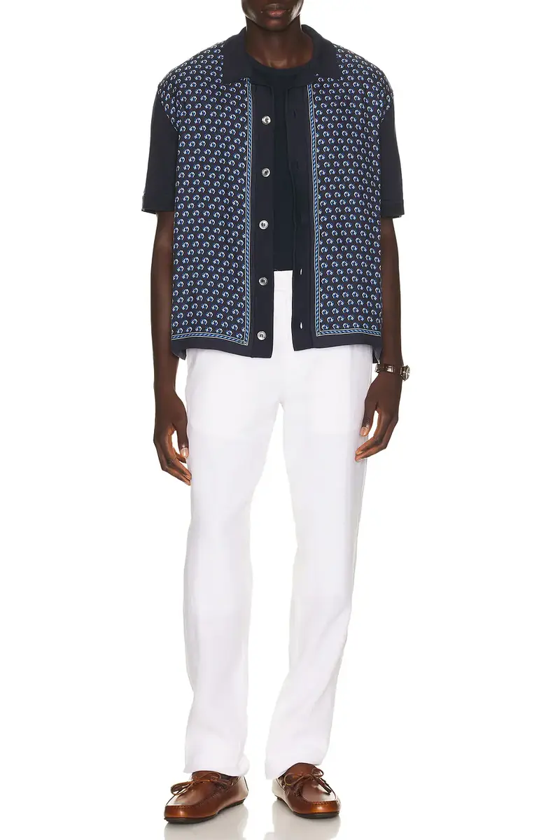 Ralph Lauren Purple Label Short Sleeve Shirt Woven Print Camp Collar | Thumbnail 3 Ralph Lauren Purple Label Short Sleeve Shirt Woven Print Camp Collar | Thumbnail 3