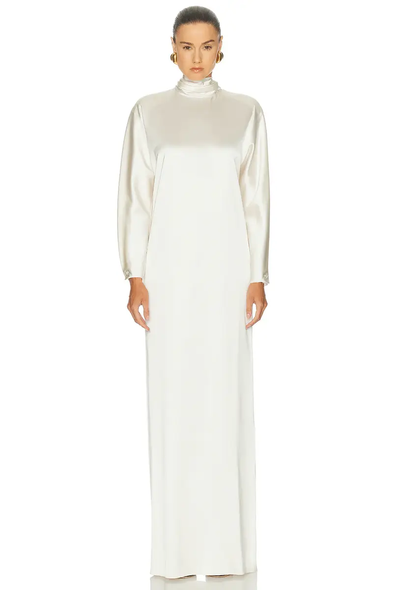 Ralph Lauren Collection Candi Long Sleeve Gown | Thumbnail 2 Ralph Lauren Collection Candi Long Sleeve Gown | Thumbnail 2