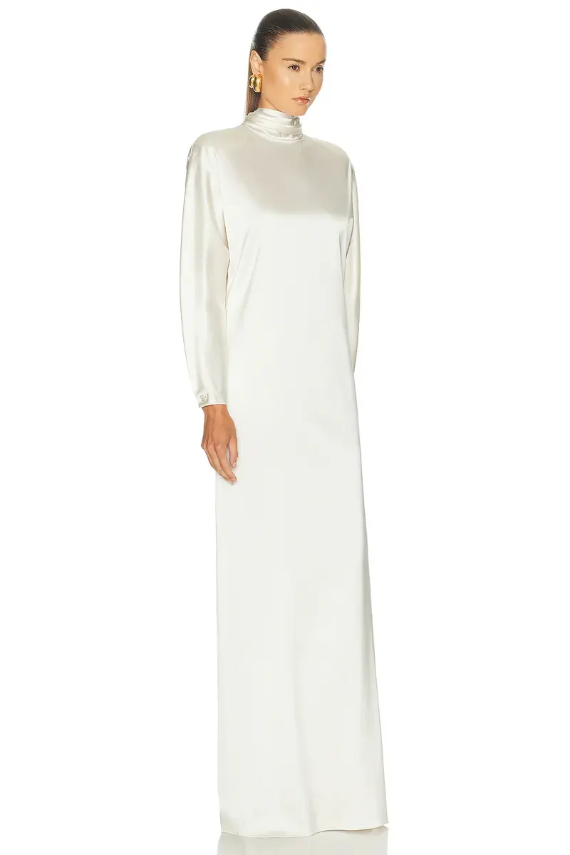 Ralph Lauren Collection Candi Long Sleeve Gown | Thumbnail 3 Ralph Lauren Collection Candi Long Sleeve Gown | Thumbnail 3