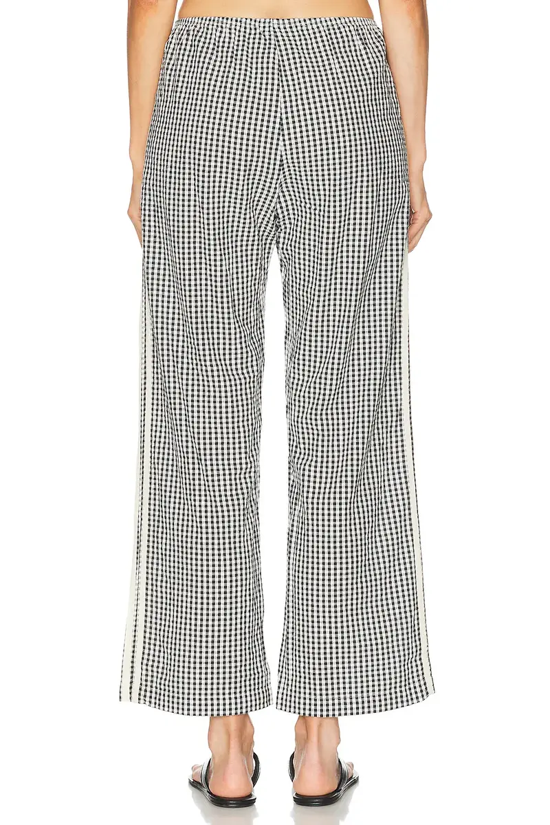 DONNI. The Cotton Gingham Stripe Crop Pant | Thumbnail 4