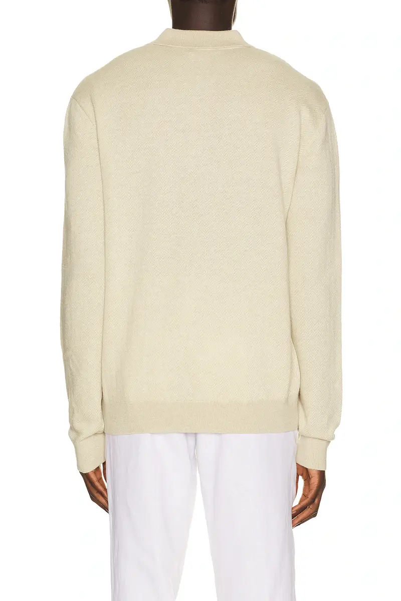 Ralph Lauren Purple Label Long Sleeve Pattern Sweater Polo | Thumbnail 2 Ralph Lauren Purple Label Long Sleeve Pattern Sweater Polo | Thumbnail 2
