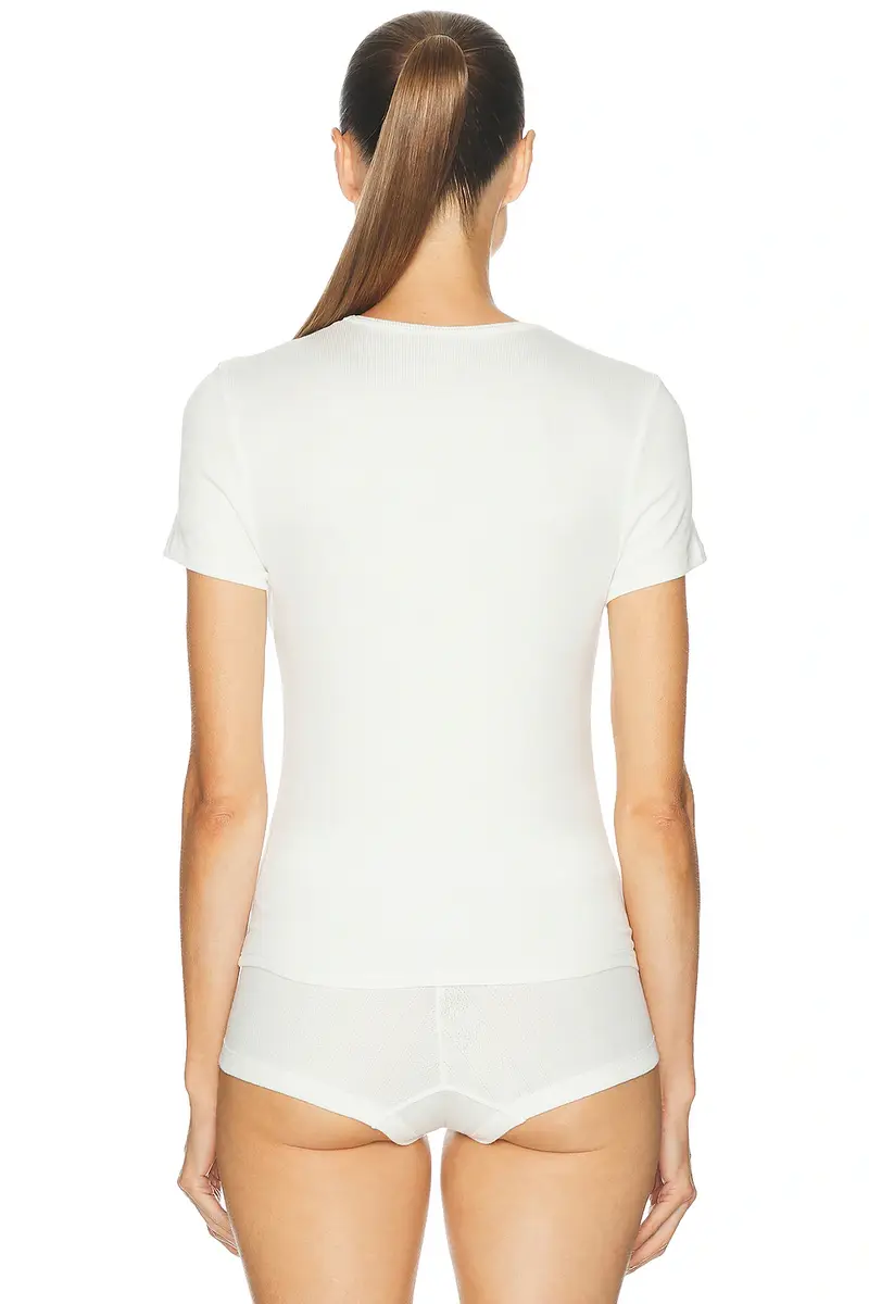 KYE Ribbed Tencel Second Skin Baby Tee | Thumbnail 3 KYE Ribbed Tencel Second Skin Baby Tee | Thumbnail 3